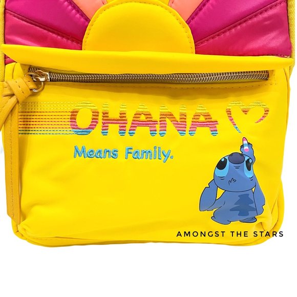Disney Danielle Nicole Lilo & Stitch Ohana Means Family Yellow Backpack main image 10